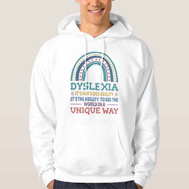 Dyslexia Awareness Dyslexic Hoodie (Framsida)
