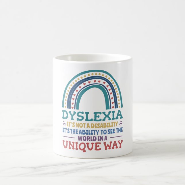 Dyslexia Awareness Dyslexic Kaffemugg (Center)