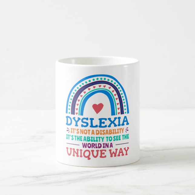 Dyslexia Awareness Dyslexic Kaffemugg (Center)
