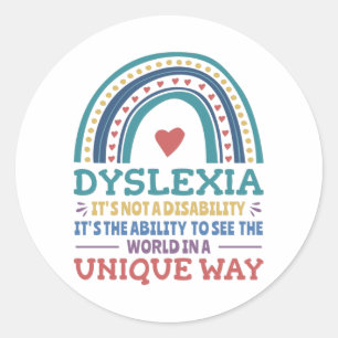 Dyslexia Awareness Dyslexic Runt Klistermärke