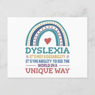 Dyslexia Awareness Dyslexic Vykort