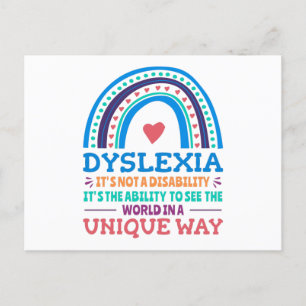 Dyslexia Awareness Dyslexic Vykort