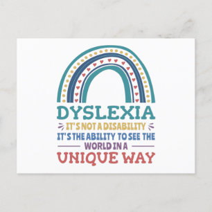 Dyslexia Awareness Dyslexic Vykort