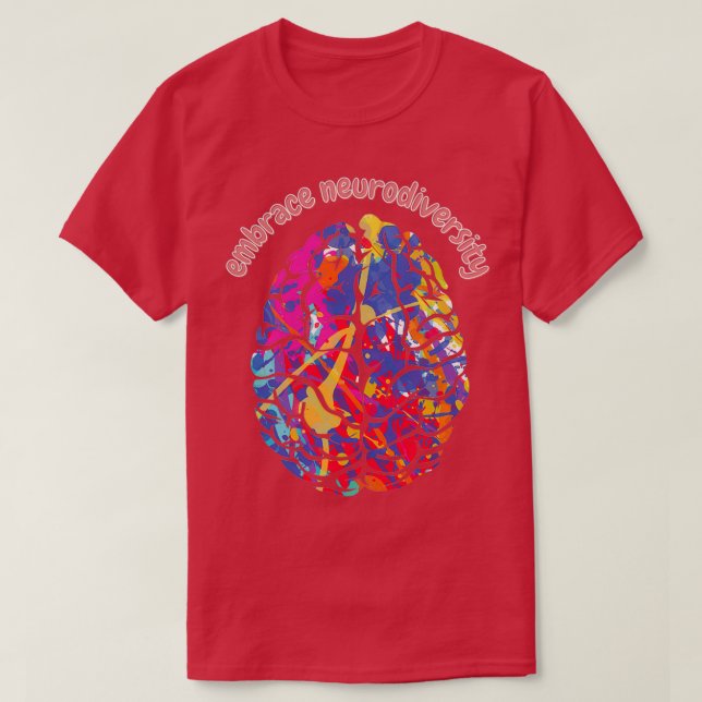 Dyslexia Awareness Embrace Neurodiversity T Shirt (Design framsida)