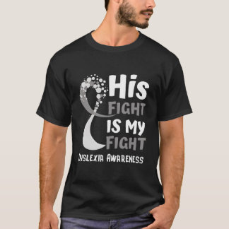 Dyslexia Awareness Grått Ribbon Hope Family Fighte T Shirt