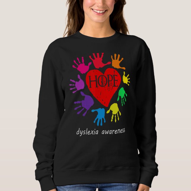 Dyslexia Awareness Hope Dyslexia Warrior T Shirt (Framsida)