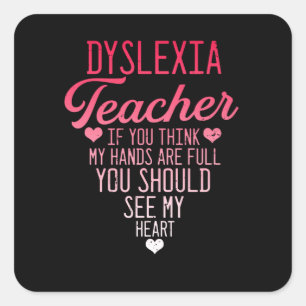 Dyslexia Awareness Månad, oktober Fyrkantigt Klistermärke