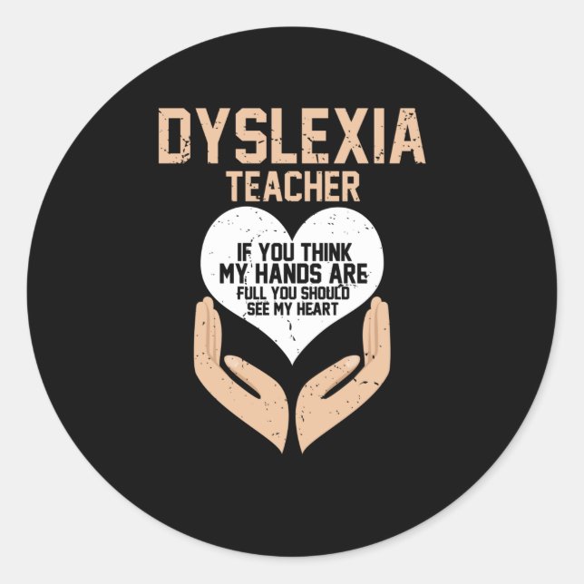 Dyslexia Awareness Månad, oktober Runt Klistermärke (Framsida)