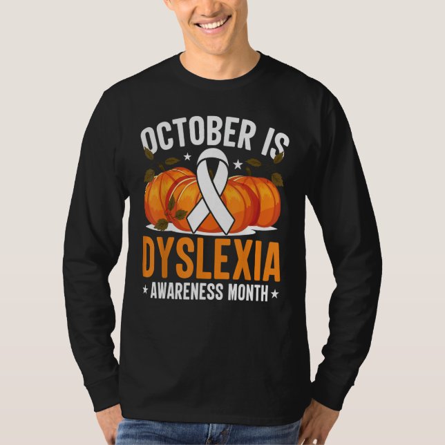 Dyslexia Awareness Month är Kindness Matters är Dy T Shirt (Framsida)