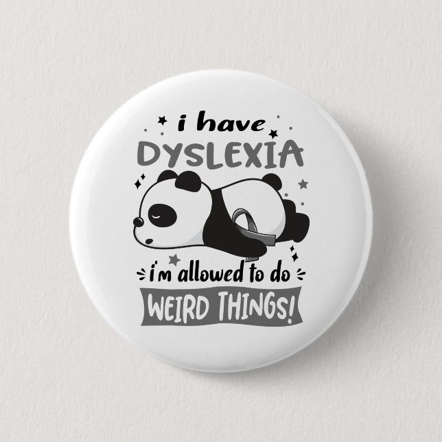 Dyslexia Awareness Month Ribbon Gifts Knapp (Framsida)