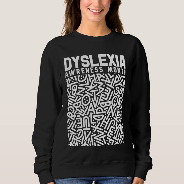 Dyslexia Awareness Reading Disability Visual T Shirt (Framsida)