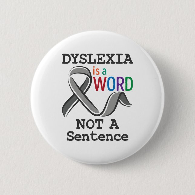 Dyslexia Awareness Reading Ord Inte en mening Knapp (Framsida)