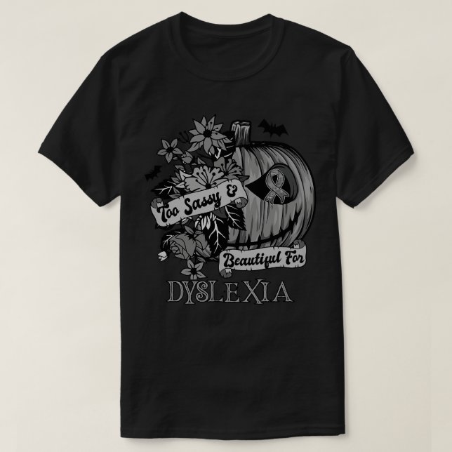 Dyslexia Awareness retro halloween skrämmande pump T Shirt (Design framsida)