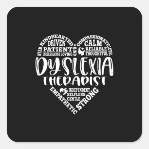 Dyslexia Behandling, dyslexi, dyslexi Fyrkantigt Klistermärke