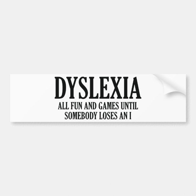 Dyslexia Bildekal (Framsidan)