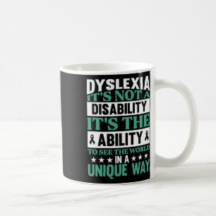 Dyslexia Det är inte ett handikapp Dyslexia-medvet Kaffemugg