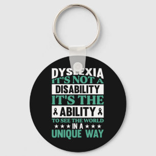 Dyslexia Det är inte ett handikapp Dyslexia-medvet Nyckelring