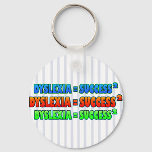 Dyslexia- = för funky Success2 logotyp Nyckelring