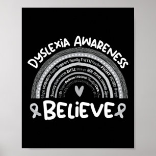 Dyslexia medvetandegrad Månadsskikt Dyslexia Poster