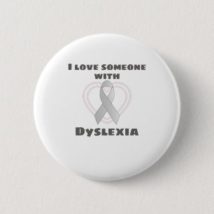 Dyslexia Medvetenhet i Kärlek med dyslexia Knapp