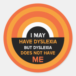 Dyslexia Medvetenhet | Stöd | Dyslexiska gåvor frå Runt Klistermärke