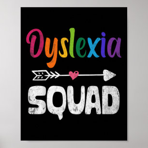 Dyslexia-medvetenhetsmånad Dyslexilärare Terapeut Poster