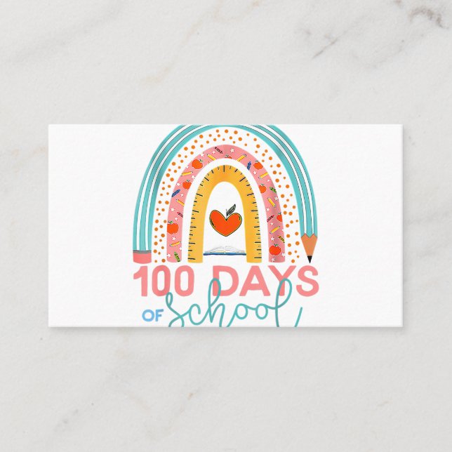 Dyslexia regnbågsanslutning över efterlevnadshasti visitkort (Framsida)