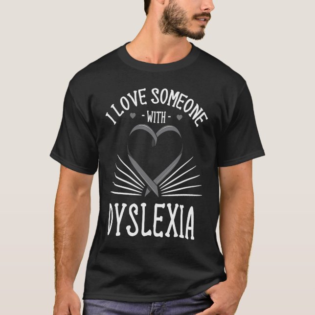 Dyslexia Ribbon Learning Disability Vision Problem T Shirt (Framsida)