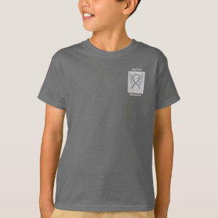 Dyslexia Silver Awareness Ribbon Angel Anpassnings T Shirt