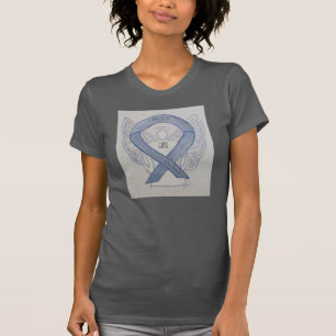 Dyslexia Silver Awareness Ribbon Angel Shirt T-shirt