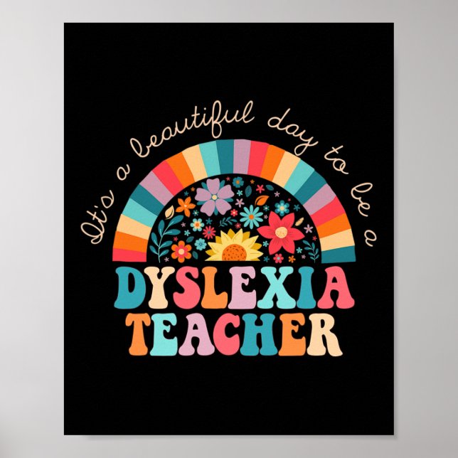 Dyslexia Teacher Retro Dyslexia Sped Therapist Rai Poster (Framsidan)