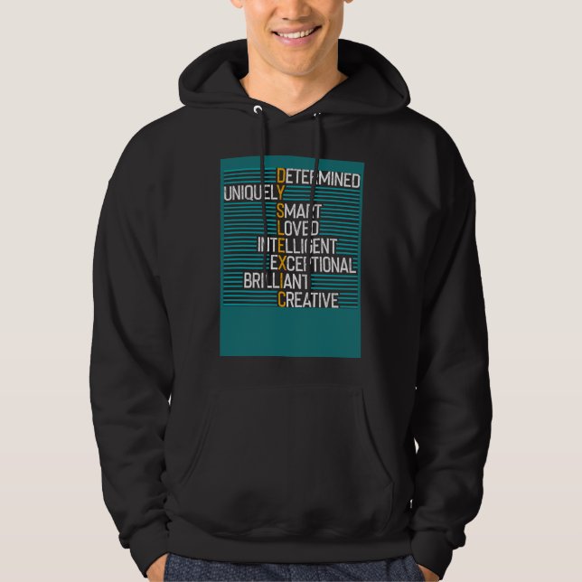 Dyslexia Teacher Therapist Unique Dyslexic Reading Hoodie (Framsida)