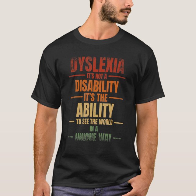 Dyslexia Warrior Reading Disorder Dyslexia Awarene T Shirt (Framsida)
