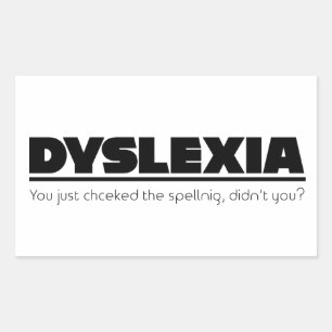 Dyslexiastava felklistermärke rektangulärt klistermärke