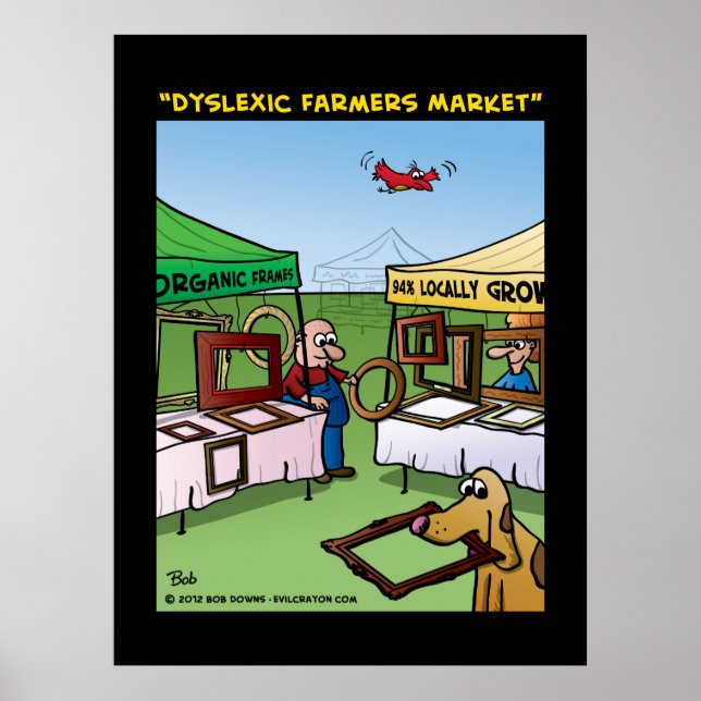 "Dyslexic Farmers Market" Poster (Framsidan)