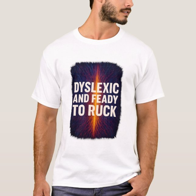 Dyslexic och benägenhet att krocka Abstrakt Neural T Shirt (Framsida)