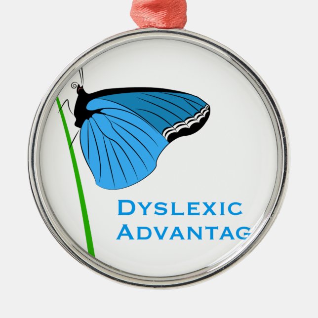 Dyslexicfördel Julgransprydnad Metall (Framsidan)