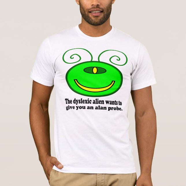 Dyslexicfrämling: Alan sond T-shirt (Framsida)