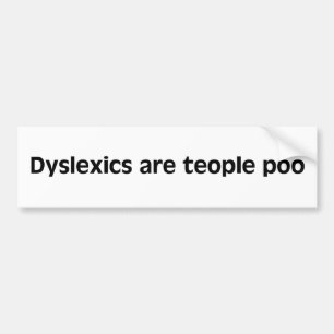 Dyslexics är teoplebajsbildekalet bildekal