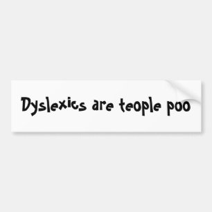 Dyslexics är teoplebajset bildekal