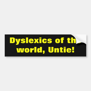 Dyslexics av världen bildekal
