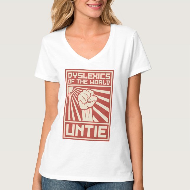 Dyslexics av världen UNTIE T-shirt (Framsida)