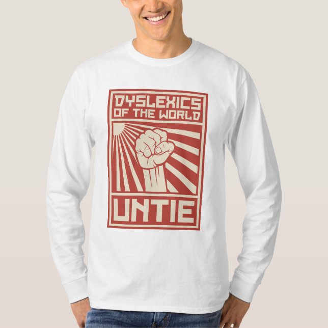 Dyslexics av världen UNTIE T-shirt (Framsida)