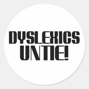 Dyslexics Untie-dekalen lakan Runt Klistermärke