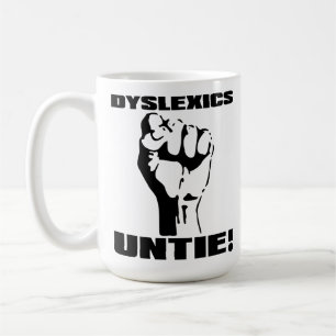 Dyslexics Untie den roliga muggen Kaffemugg