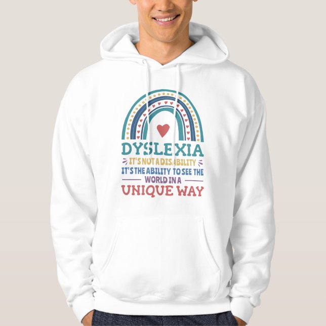 Dysleximedvetenhet Dyslektiker Hoodie (Framsida)