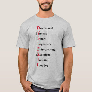 Dyslexiskt akrostiskt Dikt- RED T Shirt