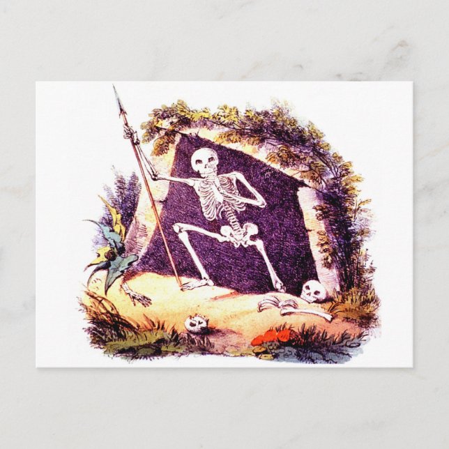 Dyster gammal kungdödvykort vykort (Framsida)