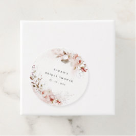 Dyster höst Marsala rosenskymning Blommig Bröllops Gåvor Etiketter