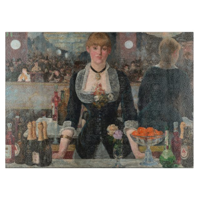 Dyster parisisk bartender Manet En bar på Folies-B (Framsidan)